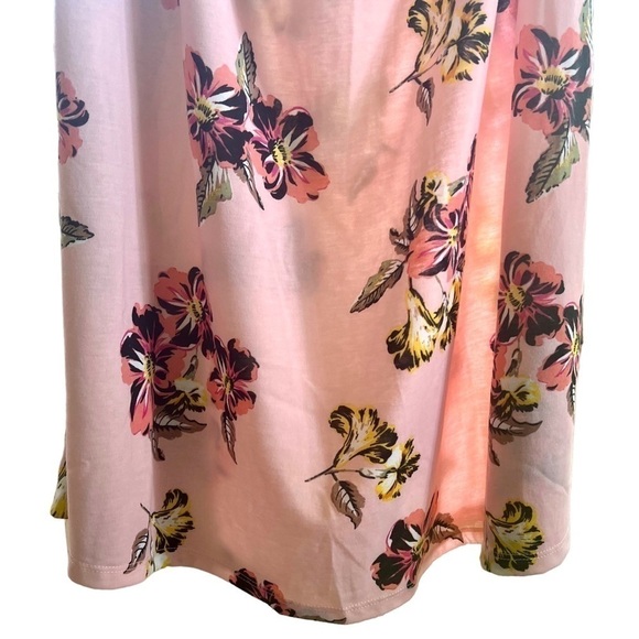 West Loop Pink Floral Off the Shoulder Dress Tunic Mini Stretchy Cottagecore XXL - Picture 3 of 10
